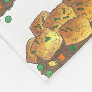 Minnesota Hot Dish Tater Tot Casserole Fleece Blanket