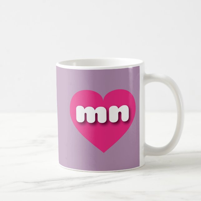 Minnesota hot pink heart - I love mn Coffee Mug (Right)