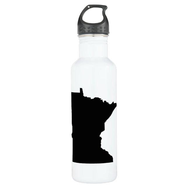 Minnesota in Black and White 710 Ml Water Bottle (Front)
