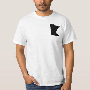 Minnesota in Black and White T-Shirt