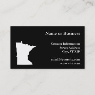 Minnesota in White and Black Business Card