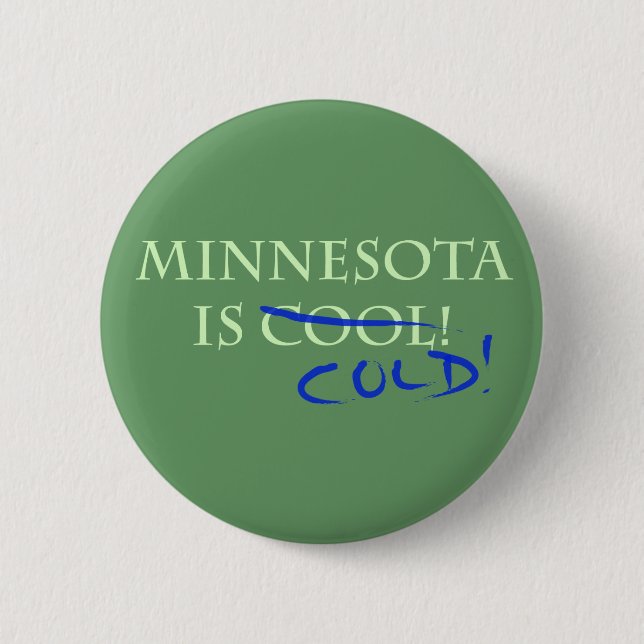 Minnesota is Cool - and Cold! 6 Cm Round Badge (Front)
