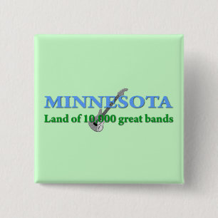 Minnesota - Land of 10,000 Bands 15 Cm Square Badge