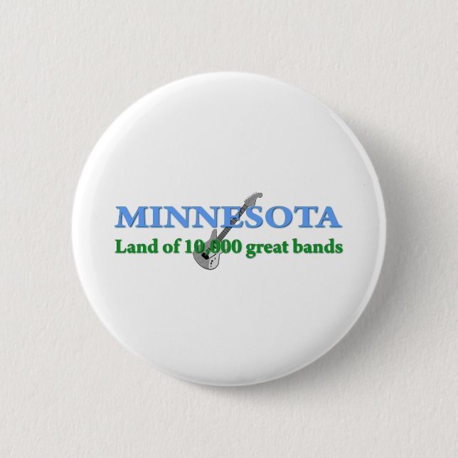 Minnesota - Land of 10,000 Bands 6 Cm Round Badge (Front)