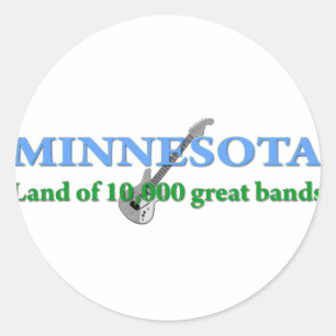 Minnesota - Land of 10,000 Bands Classic Round Sticker