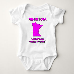 Minnesota - Land of 10,000 Potential Drownings Baby Bodysuit