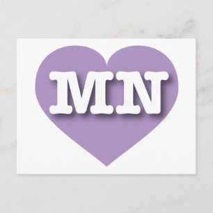 MInnesota Lavender Heart - I love MN Postcard