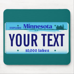 Minnesota license plate mouse pad