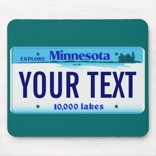 Minnesota license plate mouse pad (Front)