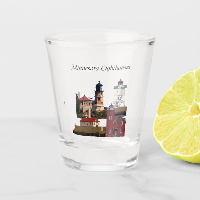 Minnesota Lighthouses shot glass (Front)