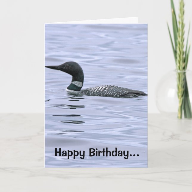 Minnesota Loon Birthday Card (Front)