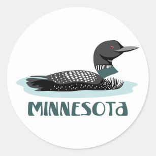 Minnesota Loon Classic Round Sticker