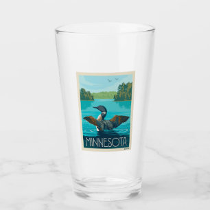 Minnesota Loon Glass