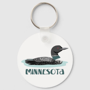 Minnesota Loon Key Ring