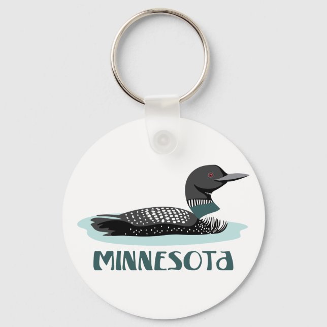 Minnesota Loon Key Ring (Front)