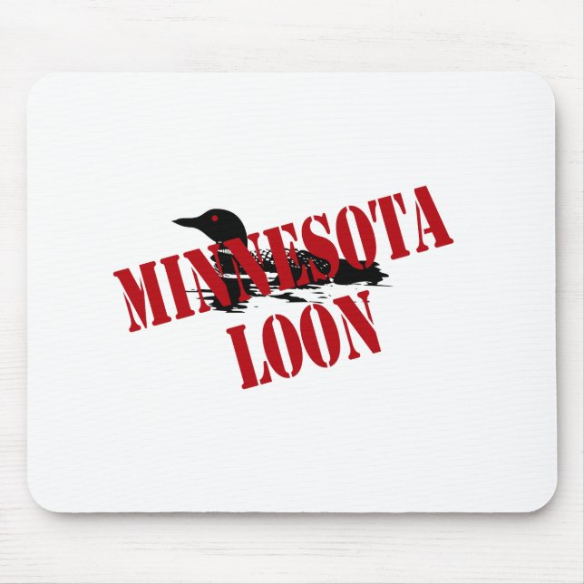 Minnesota Loon Mouse Mat (Front)