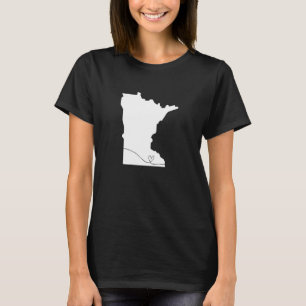 Minnesota Love Heart Home State Midwest Vintage Re T-Shirt