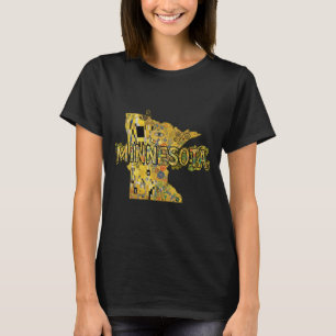Minnesota Map and Text T-Shirt