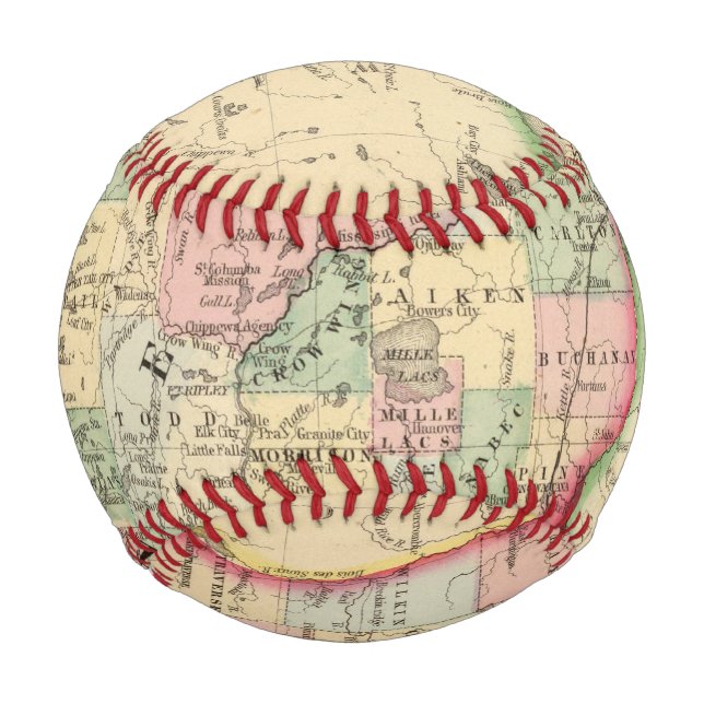Minnesota Map by Mitchell Baseball (Front)