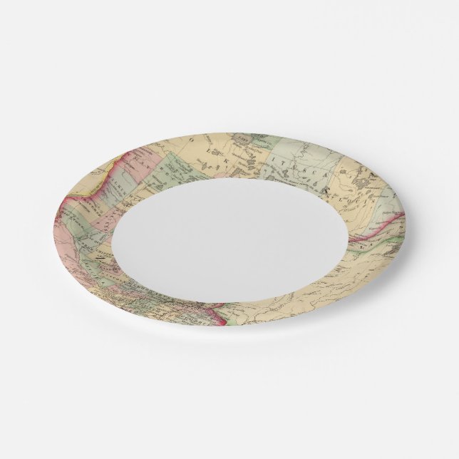 Minnesota Map by Mitchell Paper Plate (Angled)