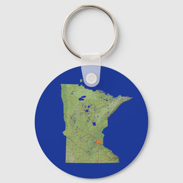 Minnesota Map Keychain (Front)
