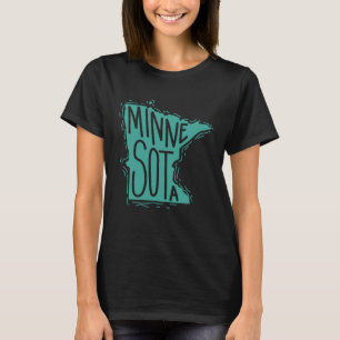 Minnesota Map Outline USA America T-Shirt