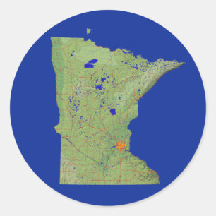 Minnesota Map Sticker
