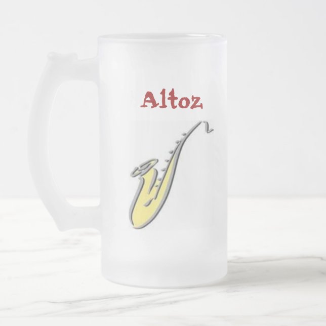 minnesota marching altos frosted glass beer mug (Left)