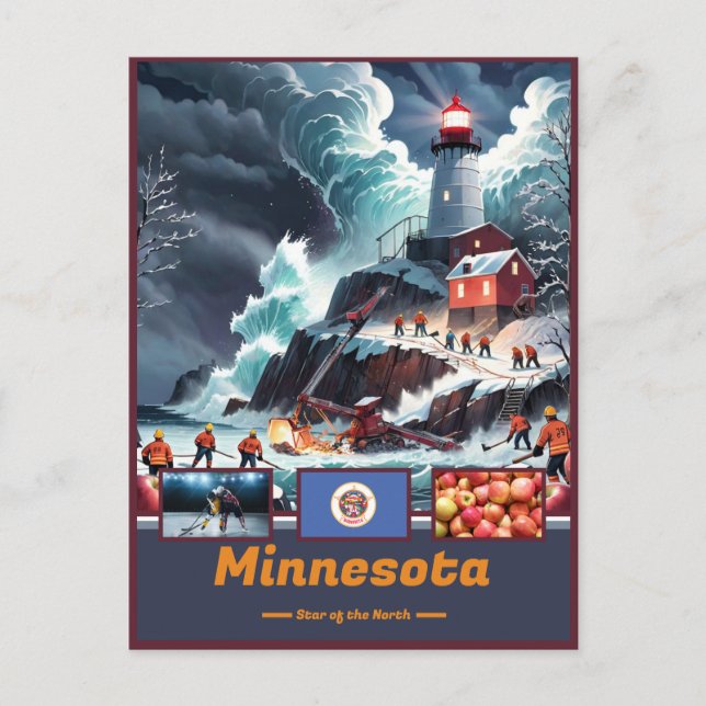 Minnesota Marvels & Motto Postcard (Front)