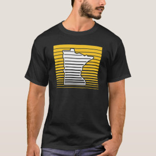 Minnesota MN Cool Purple and Yellow Retro Style Gr T-Shirt