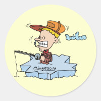 Minnesota MN Ice Fishing Vintage Travel Souvenir