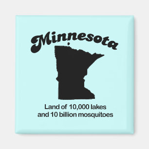 Minnesota Motto - Land of 10,000 lakes Magnet