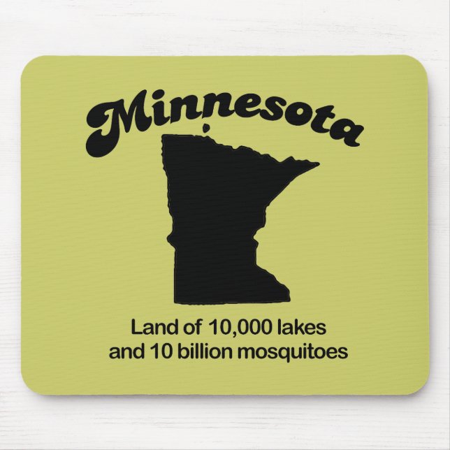 Minnesota Motto - Land of 10,000 lakes Mouse Mat (Front)
