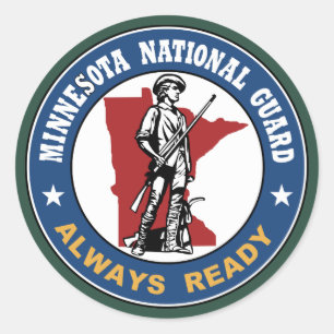 Minnesota National Guard Classic Round Sticker