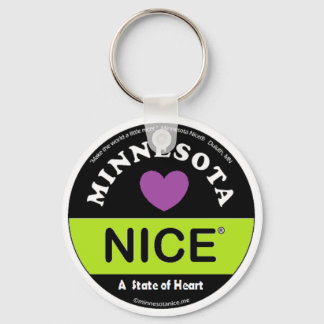 " Minnesota Nice -a State of Heart" Keychain