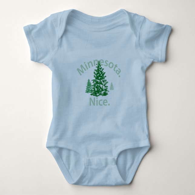 Minnesota Nice.  Period! Baby Bodysuit (Front)