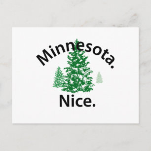 Minnesota Nice.  Period! (black text) Postcard