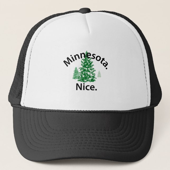 Minnesota Nice.  Period! (black text) Trucker Hat (Front)