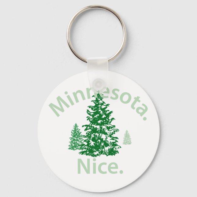 Minnesota Nice.  Period! Key Ring (Front)