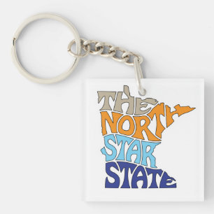 Minnesota Nickname Word Art Key Ring