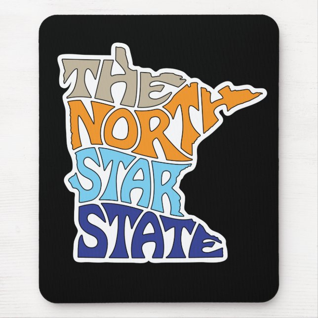 Minnesota Nickname Word Art Mouse Mat (Front)