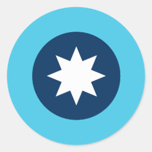 Minnesota North Star Flag Classic Round Sticker