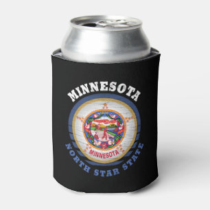 MINNESOTA NORTH STAR STATE FLAG  CAN COOLER