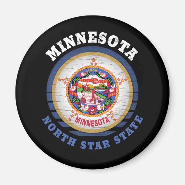 MINNESOTA NORTH STAR STATE FLAG MAGNET (Front)