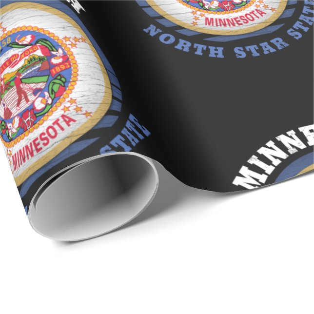 MINNESOTA NORTH STAR STATE FLAG WRAPPING PAPER (Roll Corner)