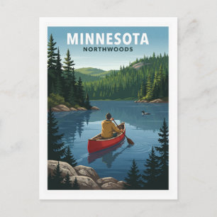 Minnesota Northwoods Grand Marais Travel Keepsake Postcard