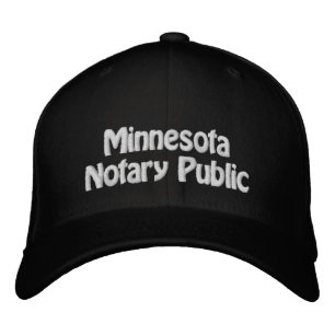 Minnesota Notary Public Embroidered Baseball Cap