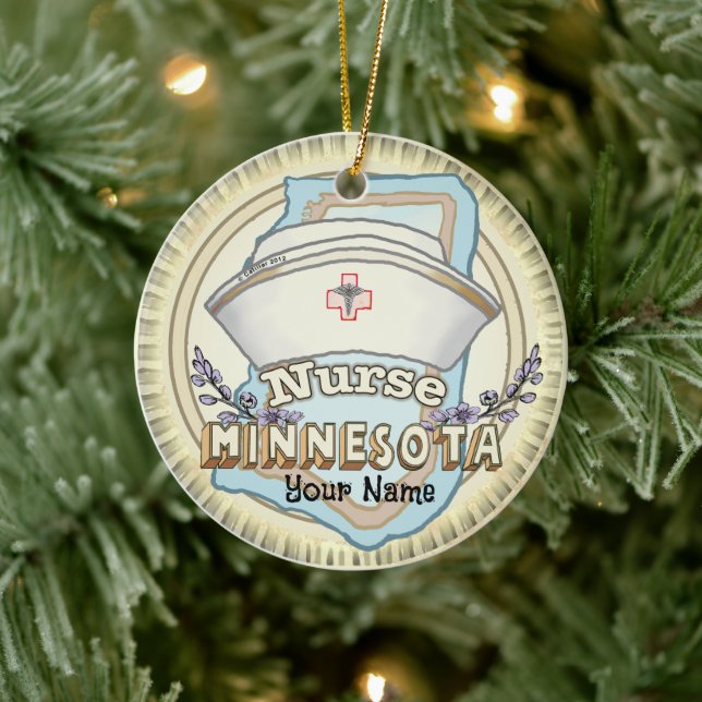 Minnesota Nurse Ceramic Tree Decoration (Tree)
