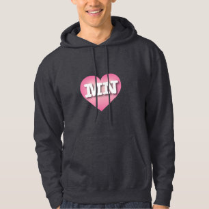 Minnesota Pink Fade Heart - I love MN Hoodie