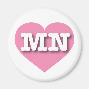 Minnesota Pink Heart - Big Love Magnet